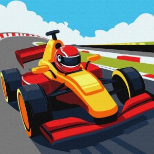 Картина за номерами "Яскраві перегони" 30х30 см