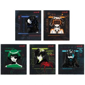 Зошит 24 арк., кл., гібр. лак + УФ лак, Kite Anime