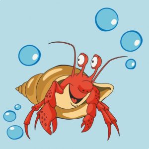 Картина за номерами "Краб в мушлі" 30х30 см