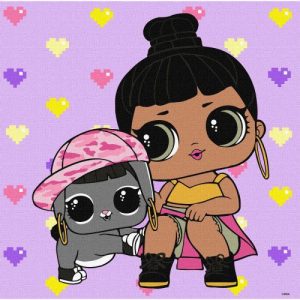Картина за номерами "L.O.L. Surprise! TroopSurprise Honey Bun With Bunny Hun" 40х40 см
