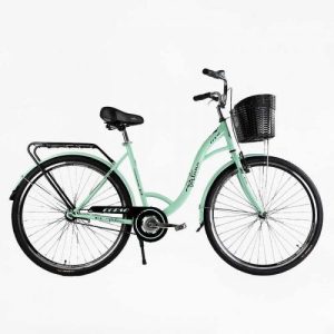 Велосипед міський Corso «FORTUNA» 28`` FR-28403 + КОШИК  одношвидкісний, сталева рама 20``, корзина, багажник