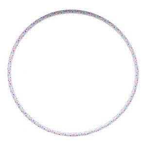 Обруч №2 75 см "Кольорові квіточки" (білий)