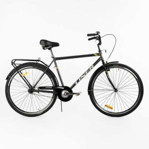 Велосипед міський Corso Liner одношвидкісний, сталева рама 21’’, багажник