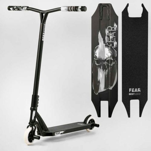 Самокат трюковий "Best Scooter" FEAR, SCS-система, ПЕГІ, алюмінієвий диск та дека, колеса PU, d=115 мм, ширина керма 58 см