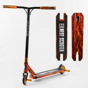 Самокат трюковий "Best Scooter" (HIC-система, ПЕГИ, алюмінієвий диск та дека з ПРИНТОМ, колеса PU, d = 110мм, ширина керма - 60 см)