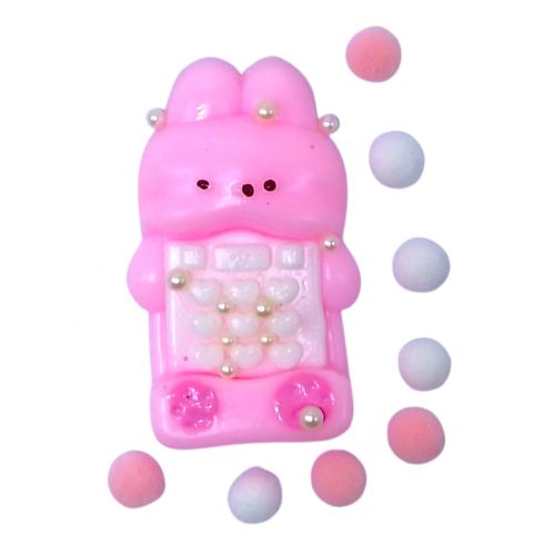 Іграшка-антистрес “Зайчик” таба, 9 см (рожевий)