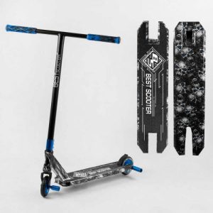 Самокат трюковий "Best Scooter" (HIC-система, ПЕГИ, алюмінієвий диск та дека з ПРИНТОМ, колеса PU, d = 110мм, ширина керма - 60 см)