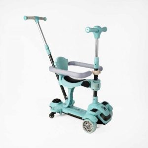 Самокат 5в1 "Skyper" (колеса PU125х40мм зі світлом, укр озвучування та підсвічування платформи, з ДОП. КОЛЕСАМИ, захисний бампер)