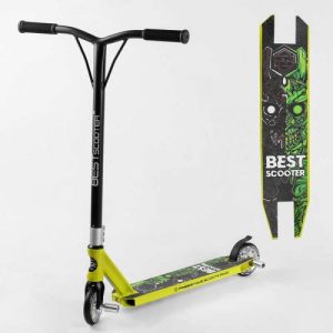 Самокат трюковий "Best Scooter" (HIC-система, Пегі, алюмінієвий диск і дека, колеса PU d-110 мм, ширина керма - 52 см, висота - 83 см)