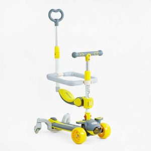 Самокат 5в1 "Skyper" (колеса PU 125х40мм зі світлом, музика та підсвічування платформи, з ДОП. КОЛЕСАМИ, захисний бампер, в коробці)