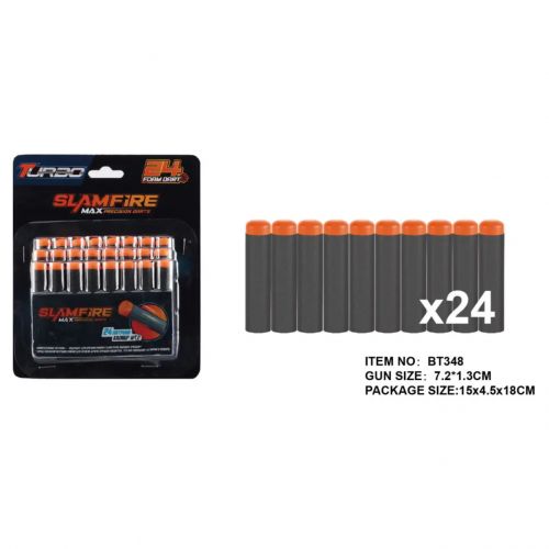 Набір мʼяких набоїв, 24 штуки, 7,2 х 1,3 см