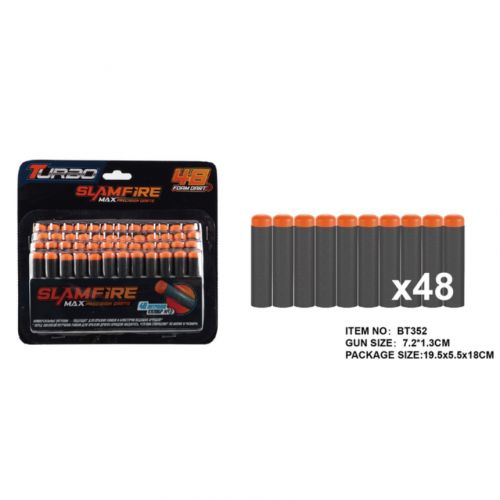 Набір мʼяких набоїв, 48 штук, 7,2 х 1,3 см