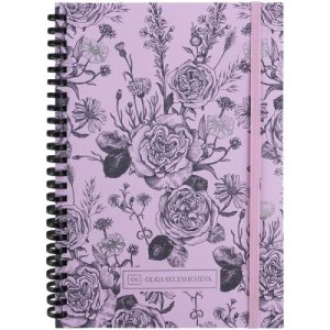 Блокнот на спіралі карт. обк., А5,80 арк,кл.,OS,Pink Roses