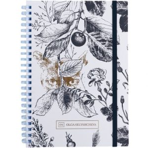 Блокнот на спіралі карт. обк., А5,80 арк,кл.,OS,Gold Cat