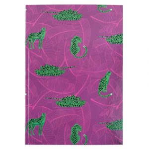 Книга записна А4, 96арк., кліт., Leopard, рожева