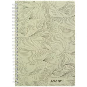 Блокнот на спіралі пласт. обкл., А5, 80 арк.,кл., зелений