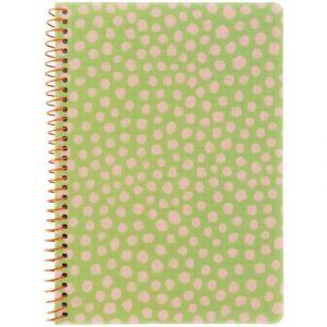 Блокнот на спіралі пласт. обкл., А5, 80 арк.,кл., салатовий
