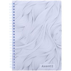 Блокнот на спіралі пласт. обкл., А5, 80 арк.,кл., блакитний