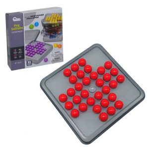 Логічна гра "Peg Solitaire - Солітер з кілочками", 32 кульки (червоний)