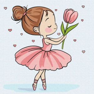Картина за номерами "Весняна балерина" 25х25 см