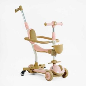 Самокат 5в1 Skyper колеса PU 125х40мм зі світлом, УКР. МУЗИКА та підсвічування платформи, с ДОП. КОЛЕСАМИ, захисний бампер, в коробці