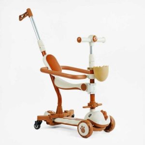 Самокат 5в1 Skyper GL-09077 колеса PU 125х40мм зі світлом, УКР. МУЗИКА та підсвічування платформи, с ДОП. КОЛЕСАМИ, захисний бампер, в коробці