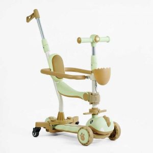 Самокат 5в1 Skyper колеса PU 125х40мм зі світлом, УКР. МУЗИКА та підсвічування платформи, с ДОП. КОЛЕСАМИ, захисний бампер, в коробці