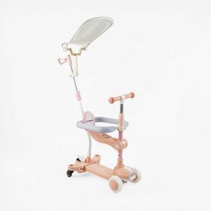 Самокат 5в1 Skyper BT-39904 колеса PU125х40мм зі світлом, укр озвучування та підсвічування платформи,с ДОП. КОЛЕСАМИ, захисний бампер, в коробці