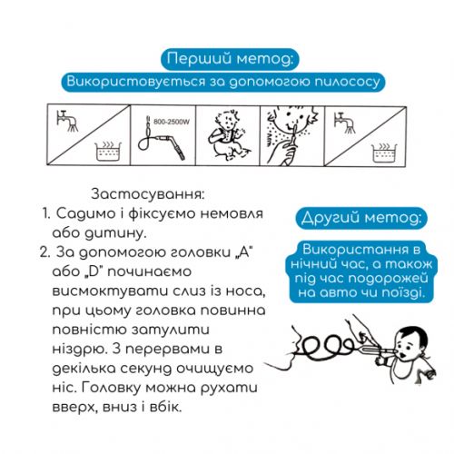 Назальний аспіратор дитячий "Чистий носик" - Зображення 4