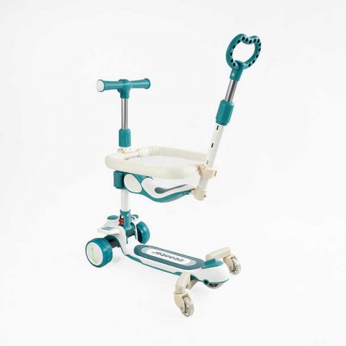 Самокат 5в1 "Skyper" колеса PU 125х40мм зі світлом, укр озвучування та підсвічування платформи, з ДОП. КОЛЕСАМИ, захисний бампер, в коробці