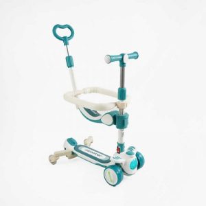 Самокат 5в1 "Skyper" колеса PU 125х40мм зі світлом, укр озвучування та підсвічування платформи, з ДОП. КОЛЕСАМИ, захисний бампер, в коробці