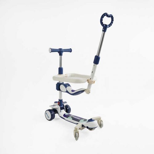 Самокат 5в1 "Skyper" колеса PU 125х40мм зі світлом, укр озвучування та підсвічування платформи, з ДОП. КОЛЕСАМИ, захисний бампер, в коробці