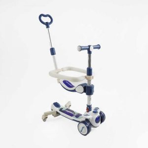 Самокат 5в1 "Skyper" колеса PU 125х40мм зі світлом, укр озвучування та підсвічування платформи, з ДОП. КОЛЕСАМИ, захисний бампер, в коробці