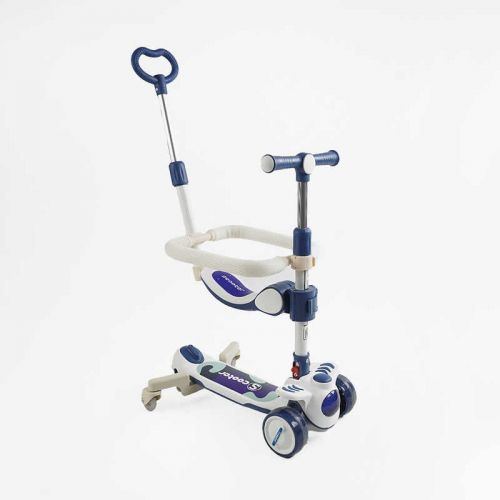 Самокат 5в1 "Skyper" колеса PU 125х40мм зі світлом, укр озвучування та підсвічування платформи, з ДОП. КОЛЕСАМИ, захисний бампер, в коробці