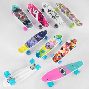 Скейт "Пенні борд. Best Board" мікс видів, колеса PU, світло, d = 4.5 см, дошка = 55 см