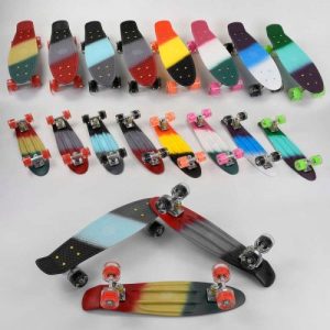 Скейт Пенні борд "Best Board", МІКС ВИДІВ, СВІТЛО, дошка = 56 см, колеса PU d = 6 см, 8 кольорів