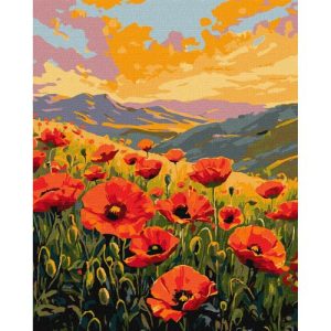 Картина по номерах "Тиша серед маків" 40х50 см