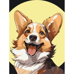 Картина за номерами "Корги Коржик" 40х50 см