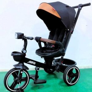 Велосипед 9155 BestTrike Marco (1) поворотне сидіння, складне кермо, колеса з прогумованим PU, кошик, телескопічна ручка, фара музична
