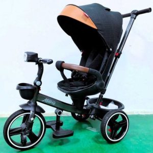 Велосипед 9155 BestTrike Marco (1) поворотне сидіння, складне кермо, колеса з прогумованим PU, кошик, телескопічна ручка, фара музична