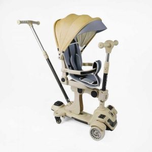 Самокат 5в1 Skyper (4) колеса PU125х40 мм зі світлом, з капюшоном, поворотне сидіння, з ДОП. КОЛЕСАМИ, захисний бампер, в коробці