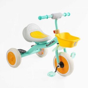 Велосипед 3-х колісний BS-49151 Best Trike (1) колеса EVA переднє 10’’, заднє 8’’, сталева рама, УКР.ОЗВУЧУВАННЯ, світло, кошик, в коробці