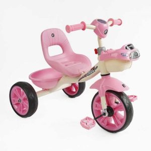 Велосипед 3-х колісний BS-60725 Best Trike (1) колеса EVA переднє 10’’, заднє 8’’, сталева рама, УКР. ОЗВУЧУВАННЯ, кошик, в коробці