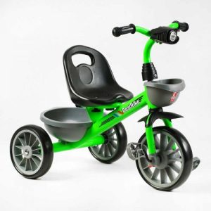 Велосипед 3-х колісний BS-14640 Best Trike (1) колеса EVA переднє 12’’, заднє 10’’, сталева рама, фара з музикою та світлом, 1 пісня українською та 2 англійською, 2 кошики, в коробці