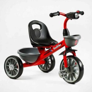 Велосипед 3-х колісний BS-23044 Best Trike (1) колеса EVA переднє 12’’, заднє 10’’, сталева рама, фара з музикою та світлом, 1 пісня українською та 2 англійською, 2 кошики, в коробці