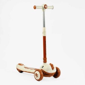 Самокат триколісний "Skyper" (колеса PU 125х40 мм зі світлом, УКР. МУЗИКА та підсвічування платформи, кермо складне, в коробці)