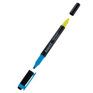Маркер "Highlighter Dual", 2-4 мм клиноп. блакит+жовт