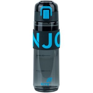 Пляшечка для води, 680 мл, чорно-блакитна