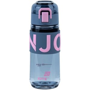 Пляшечка для води, 550 мл, сіро-рожева