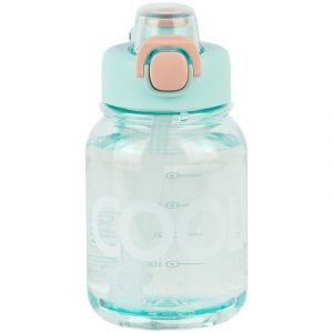 Пляшечка для води, 700 мл, рожево-бірюзова